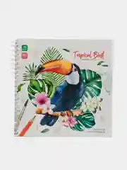 Синий скетчбук для акварели Tropical Bird, 20 листов, 190*190