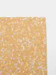 Желтый кожзам с крупными блестками 30*20см