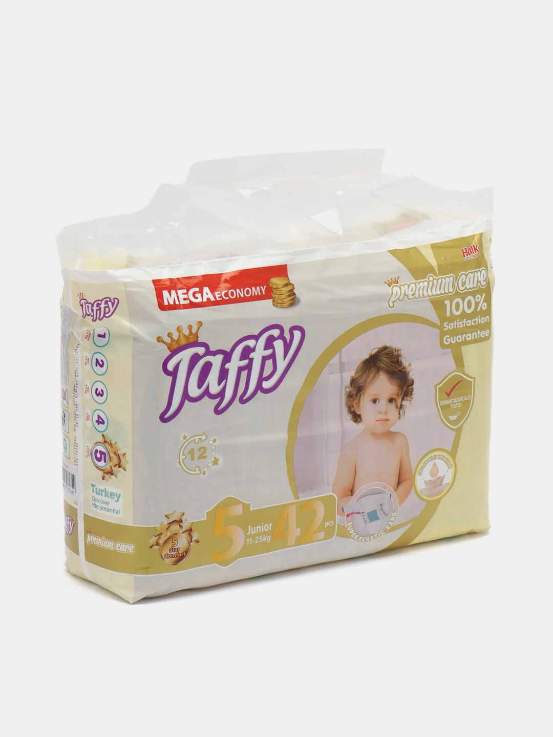 Подгузники Taffy Premium Care, 11-25 кг, 42 штуки