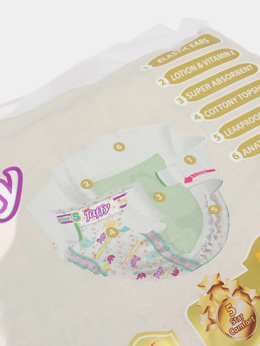 Подгузники Taffy Premium Care, 11-25 кг, 42 штуки