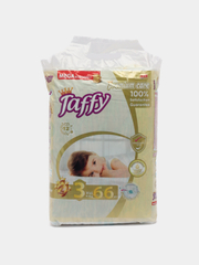 Подгузники Taffy Premium, 4-9 кг, 66 штук