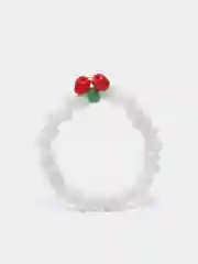 Белый кольцо из бисера