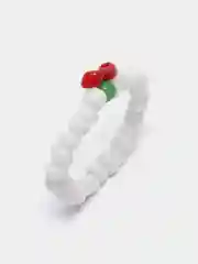 Белый кольцо из бисера