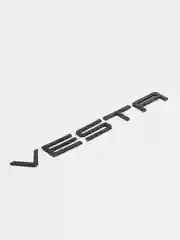 Черный эмблема VESTA на багажник в стиле Porsche