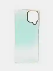 Мятный чехол прозрачный с рисунком Samsung Galaxy A22 4G, M22, M32, Самсунг Галакси А22, М22, М32