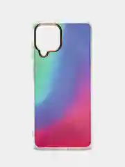 Темно-синий чехол прозрачный с рисунком Samsung Galaxy A22 4G, M22, M32, Самсунг Галакси А22, М22, М32
