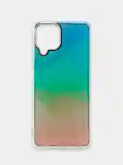 Бирюзовый чехол прозрачный с рисунком Samsung Galaxy A22 4G, M22, M32, Самсунг Галакси А22, М22, М32