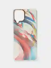 Красный чехол прозрачный с рисунком Samsung Galaxy A22 4G, M22, M32, Самсунг Галакси А22, М22, М32