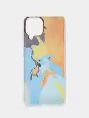 Желтый чехол прозрачный с рисунком Samsung Galaxy A22 4G, M22, M32, Самсунг Галакси А22, М22, М32