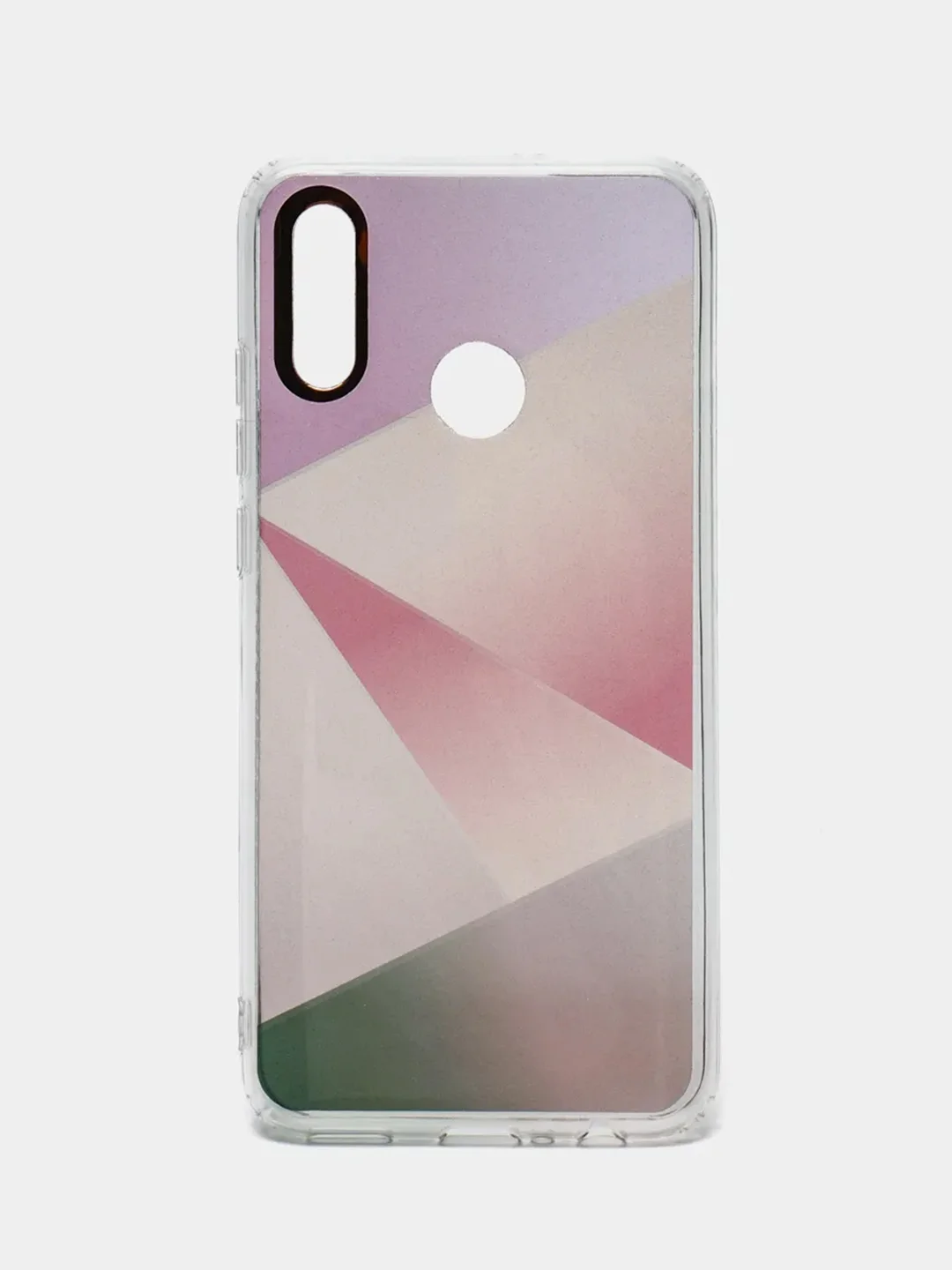 Пудровый чехол Huawei P Smart 2019 / Honor 10 Lite, Хонор 10 Лайт, твердый, прозрачный, с рисунком