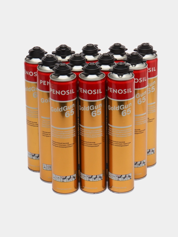 Пена монтажная PENOSIL GoldGun 65 / Лето / 875 мл / 5 шт и 12 шт