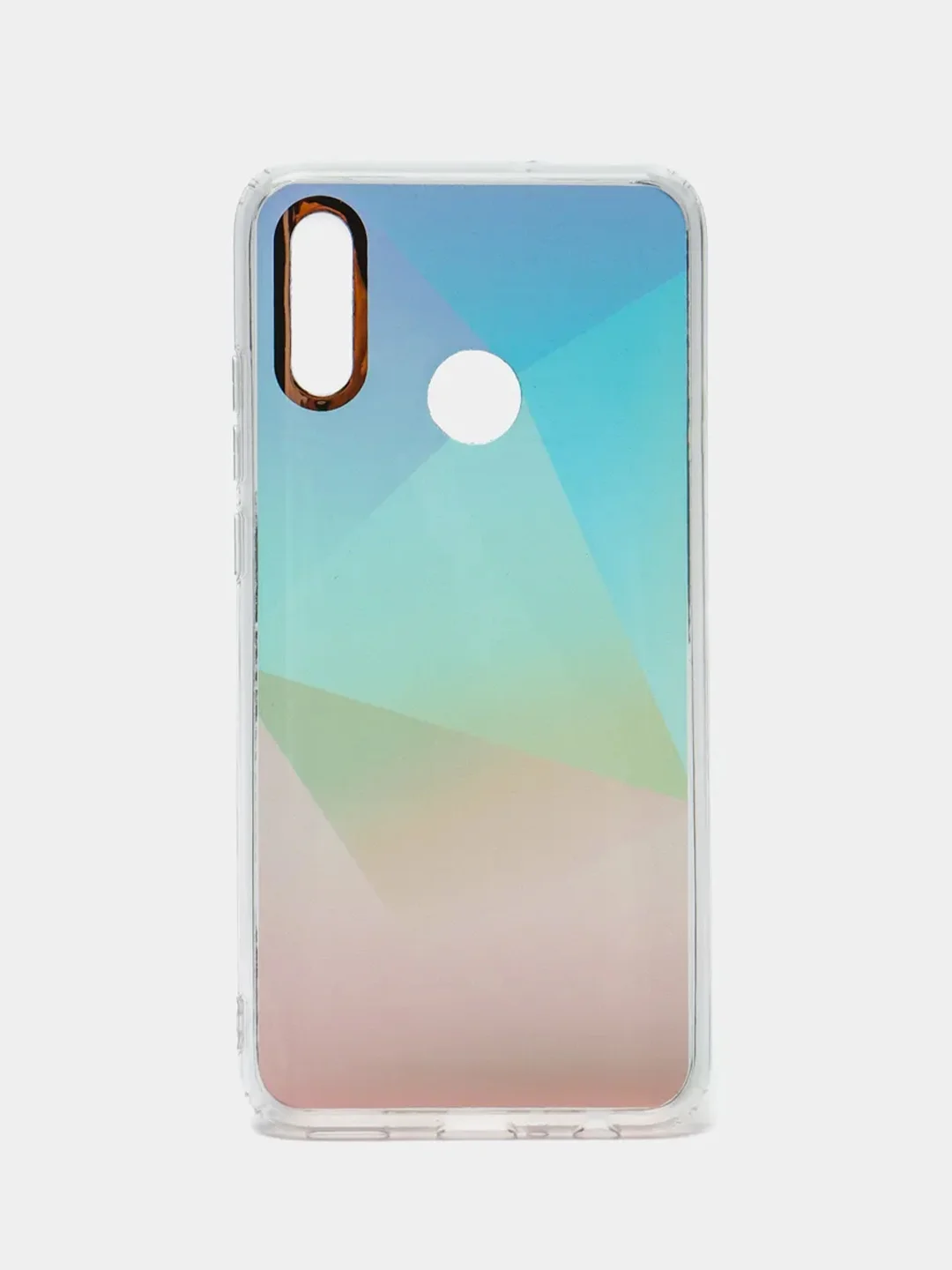 Бирюзовый чехол Huawei P Smart 2019 / Honor 10 Lite, Хонор 10 Лайт, твердый, прозрачный, с рисунком