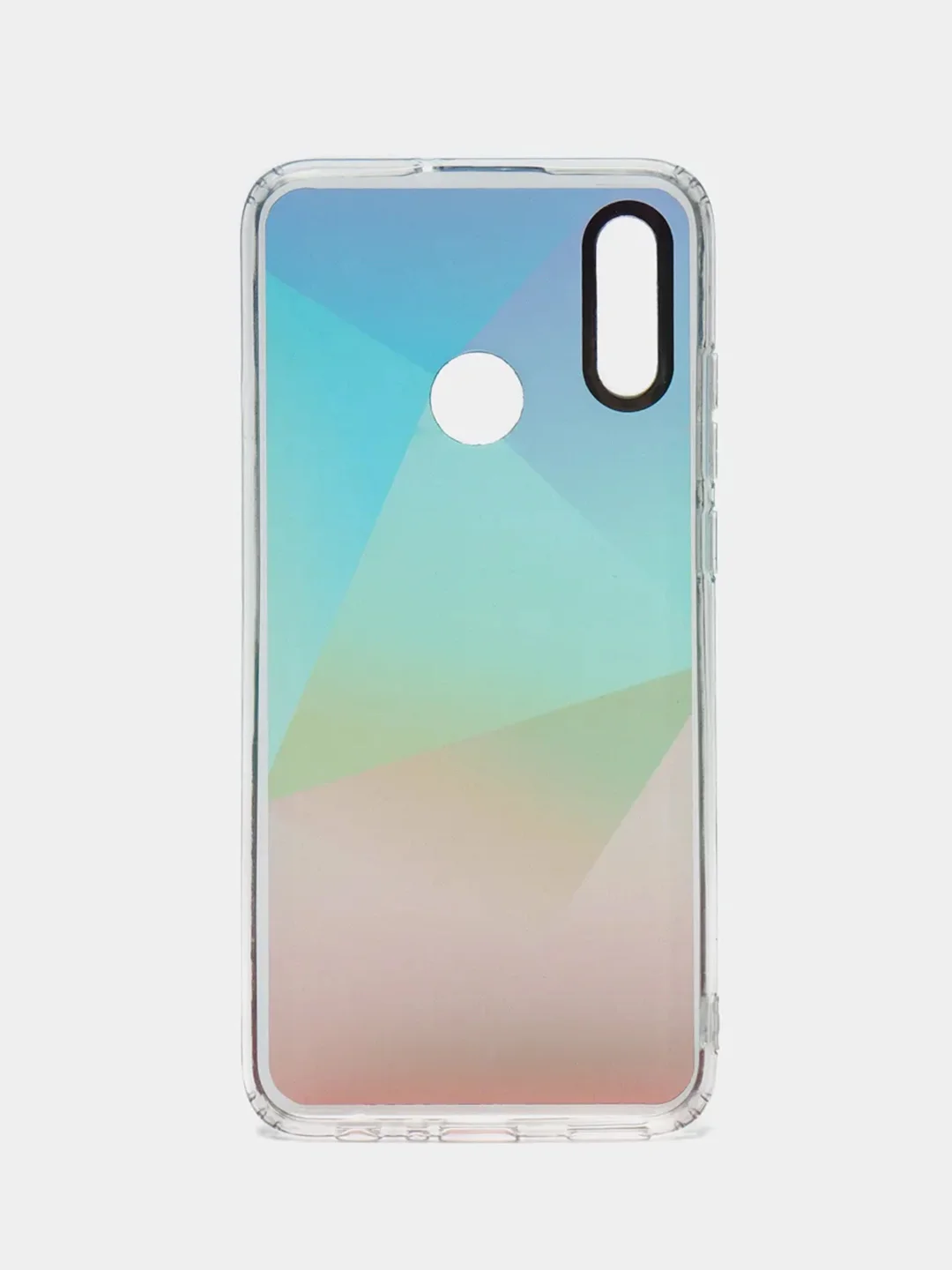 Бирюзовый чехол Huawei P Smart 2019 / Honor 10 Lite, Хонор 10 Лайт, твердый, прозрачный, с рисунком