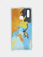 Желтый чехол Huawei P Smart 2019 / Honor 10 Lite, Хонор 10 Лайт, твердый, прозрачный, с рисунком