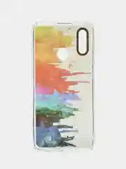 Индиго чехол Huawei P Smart 2019 / Honor 10 Lite, Хонор 10 Лайт, твердый, прозрачный, с рисунком