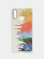 Индиго чехол Huawei P Smart 2019 / Honor 10 Lite, Хонор 10 Лайт, твердый, прозрачный, с рисунком