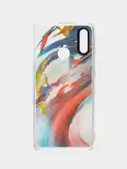 Красный чехол Huawei P Smart 2019 / Honor 10 Lite, Хонор 10 Лайт, твердый, прозрачный, с рисунком
