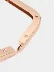 Желтый фермуар для сумки 14 см трапеция, на винтах