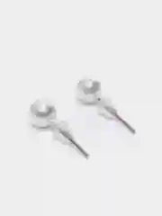 Белый гвоздики - серьги с жемчугом