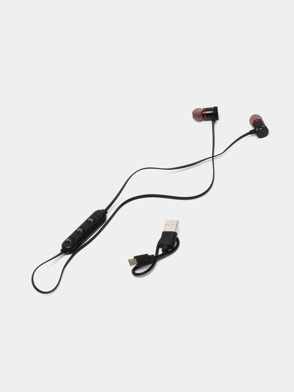 Магнитные беспроводные наушники Amfox AM-5, вакуумные, Bluetooth, с басом