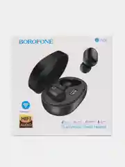 Черный беспроводные вакуумные bluetooth-наушники с микрофоном Borofone BW06
