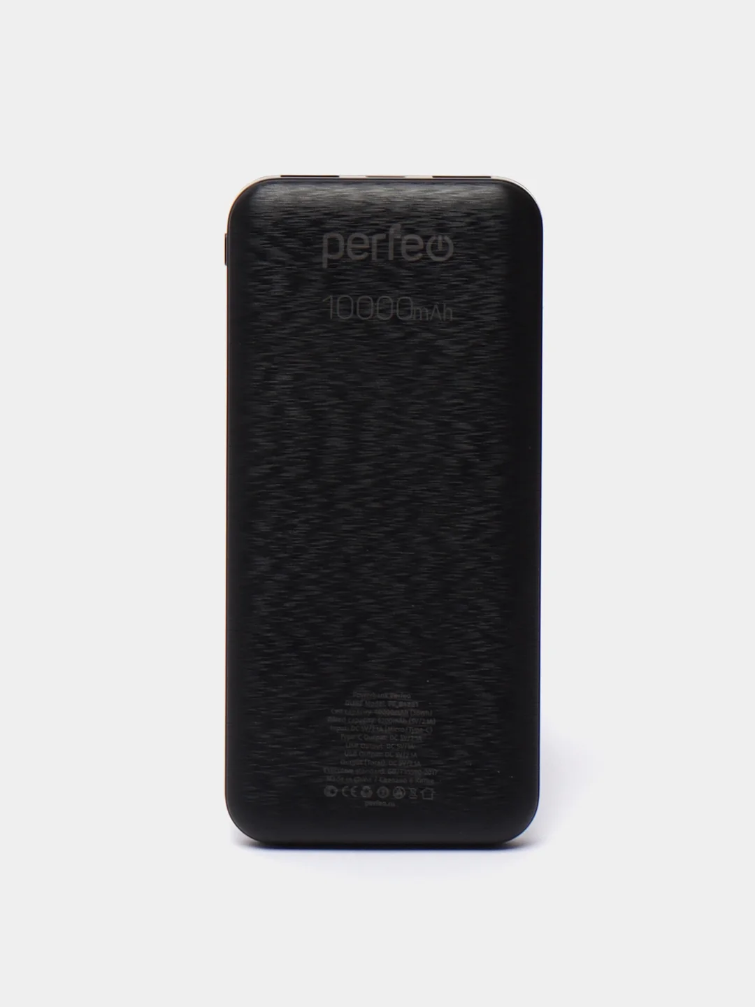 Черный внешний аккумулятор Perfeo Dune, 10000 mAh, с дисплеем