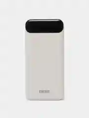 Белый внешний аккумулятор Perfeo Dune, 10000 mAh, с дисплеем
