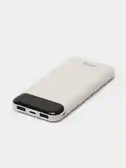 Белый внешний аккумулятор Perfeo Dune, 10000 mAh, с дисплеем