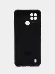 Темно-синий чехол для Realme C21 силиконовый, имитация кожи