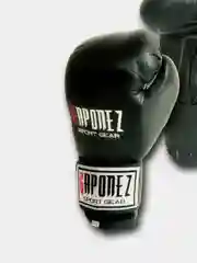 Черный боксерские Перчатки Gaponez "Нокаут", GBGK