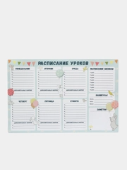 Магнитное расписание уроков с поверхностью "пиши-стирай"