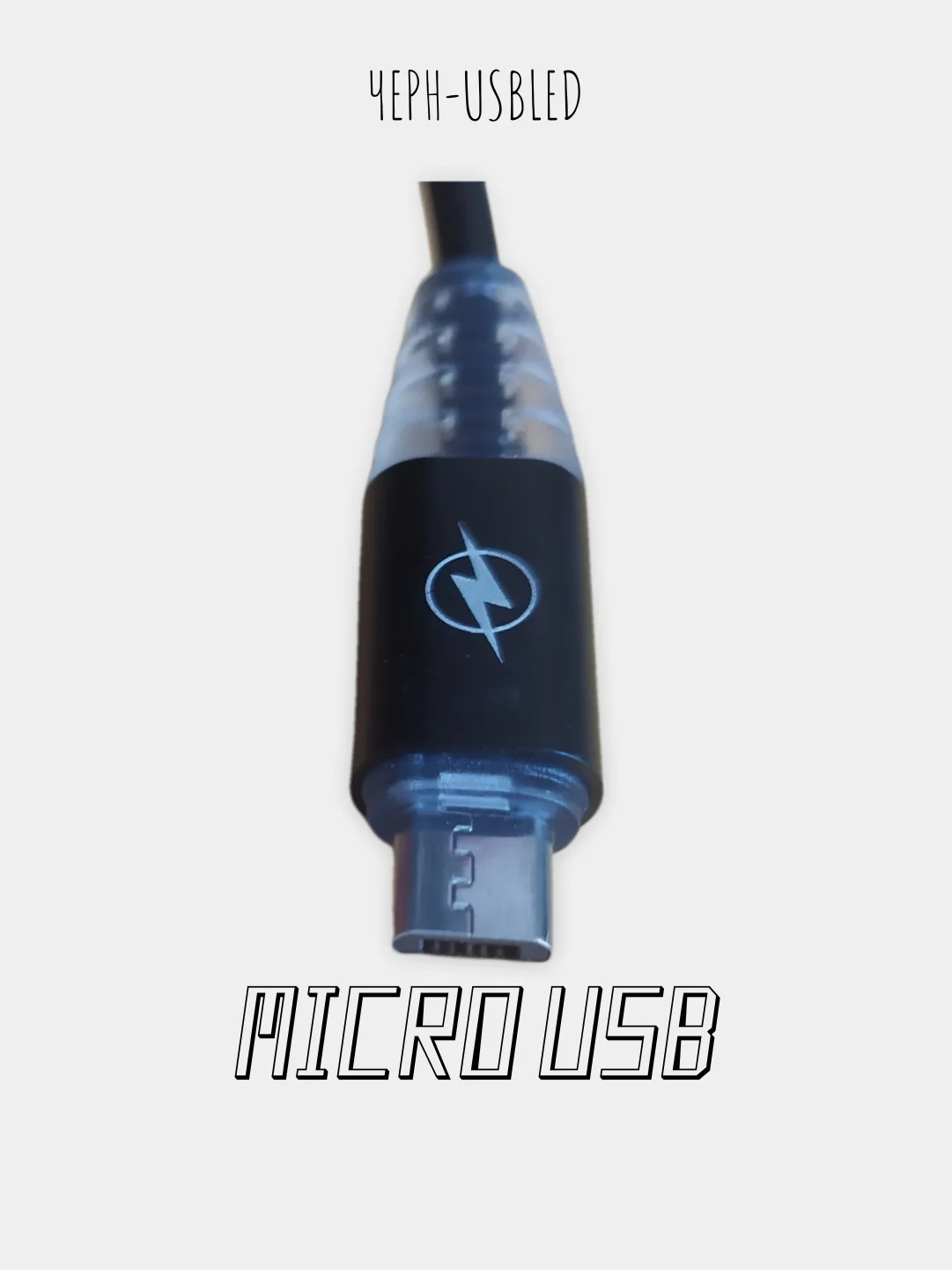 Кабель зарядки Micro-USB, Type-C, 8PIN-lightning, с подсветкой