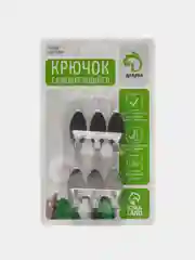 Набор крючков на липучке Доляна "Овал", металл, 6 штук