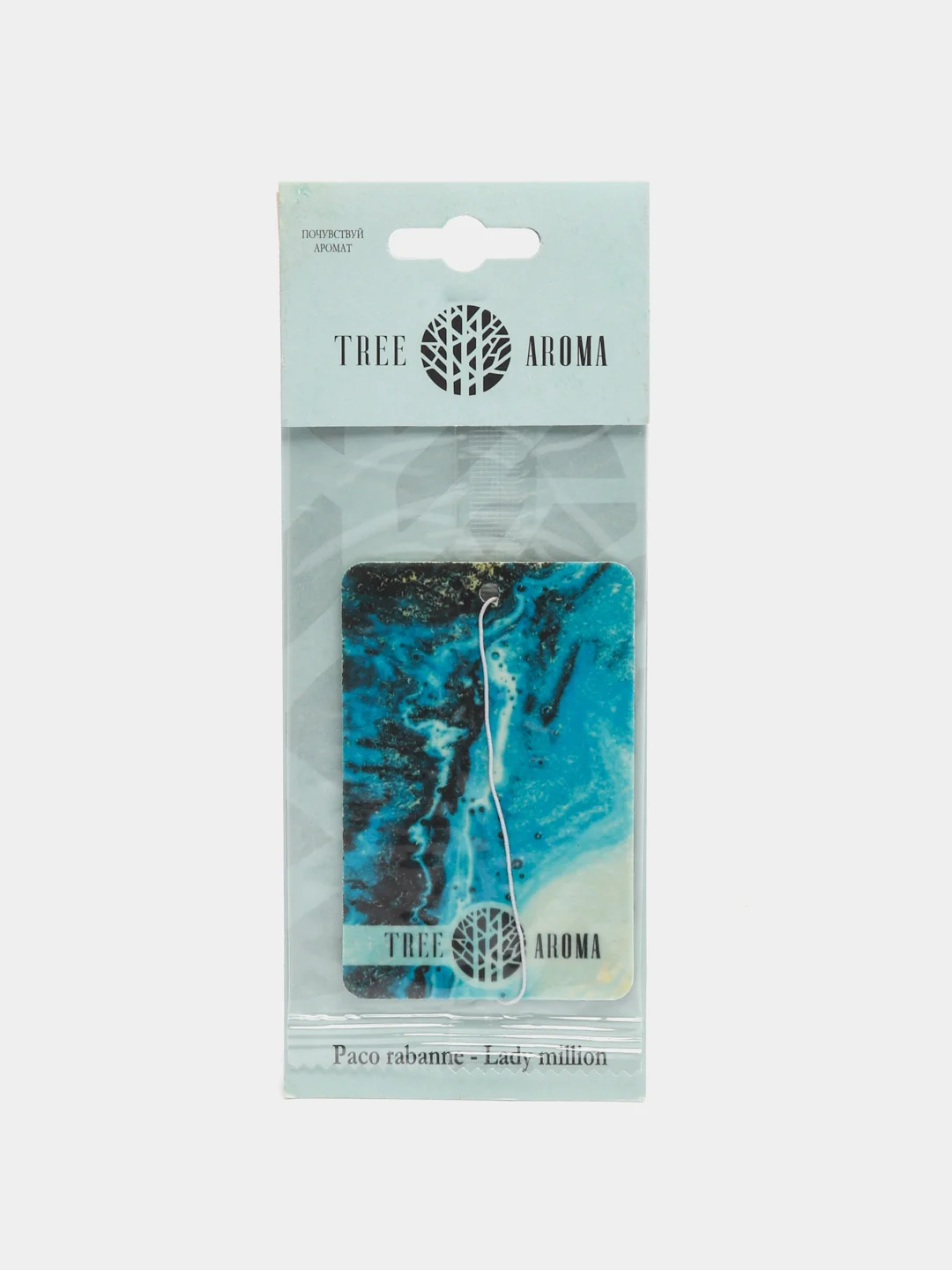 Светло-синий ароматизатор для авто Tree aroma