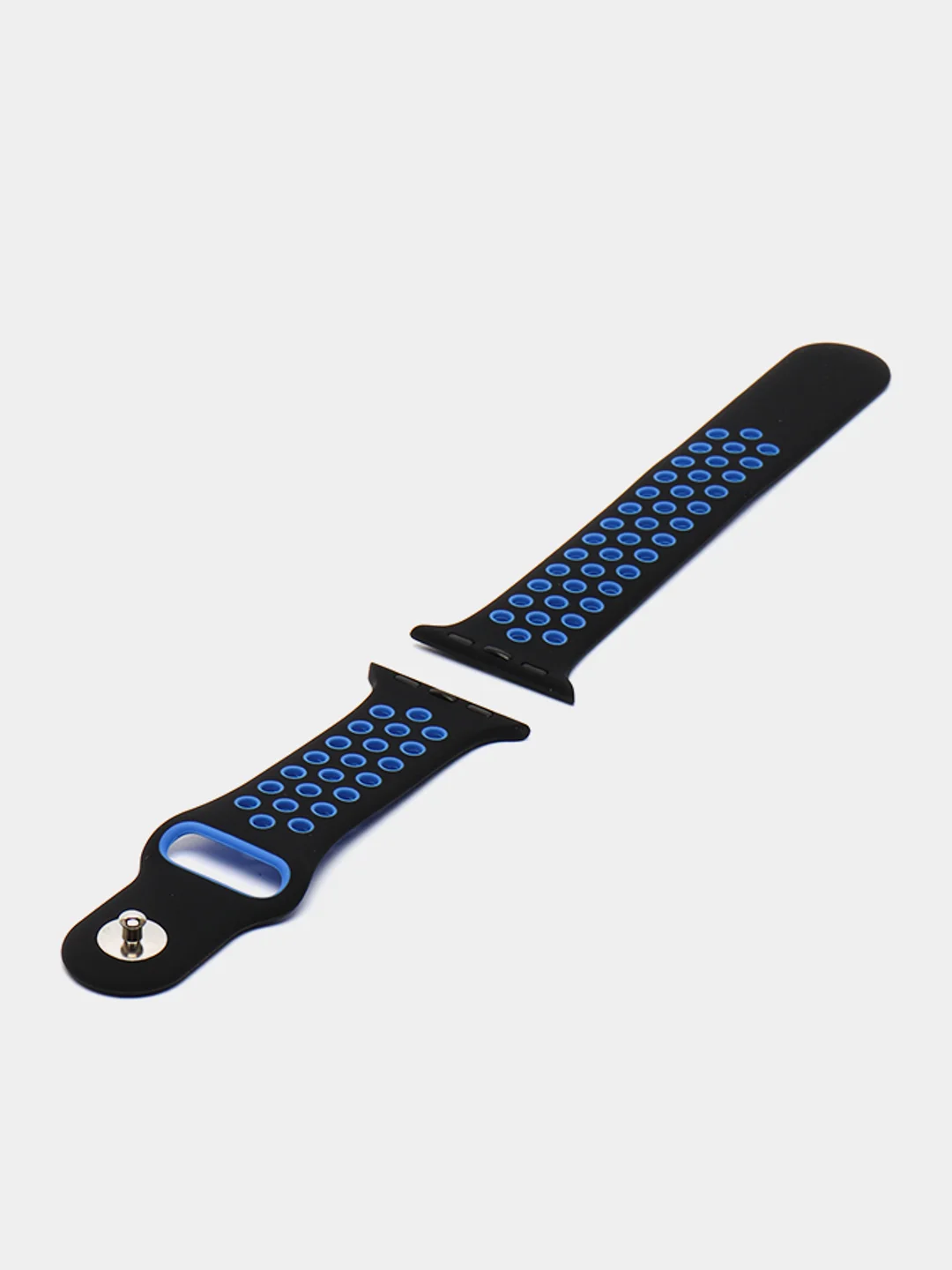 Голубой силиконовый ремешок для Apple Watch, перфорированный