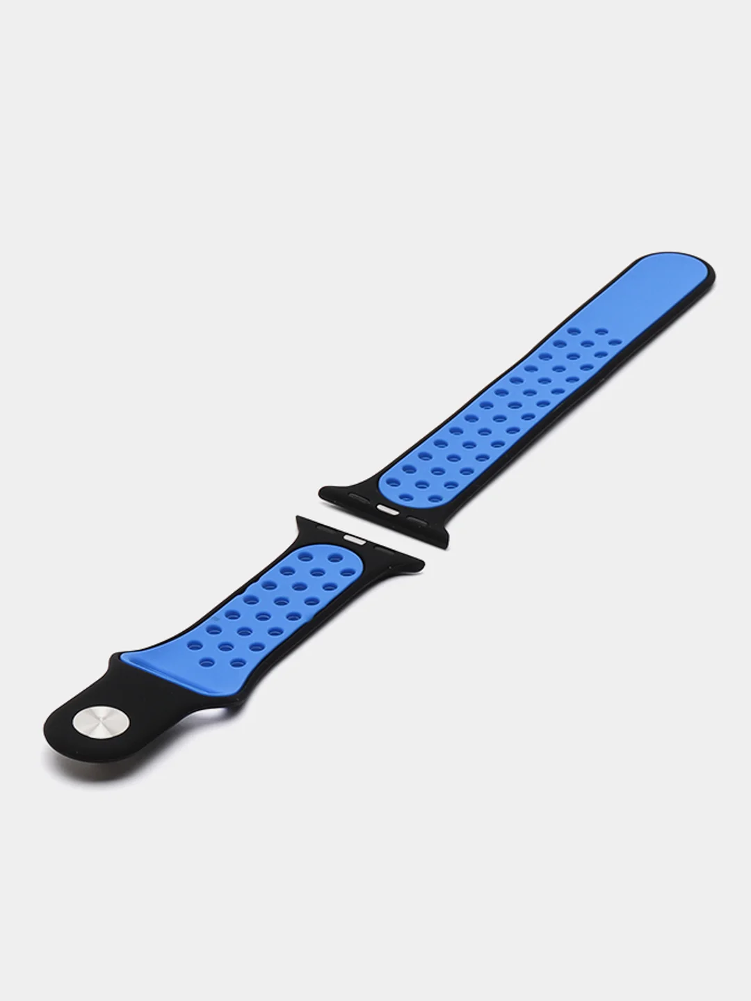 Голубой силиконовый ремешок для Apple Watch, перфорированный