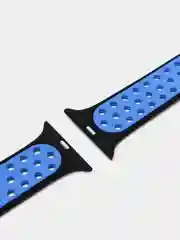 Голубой силиконовый ремешок для Apple Watch, перфорированный