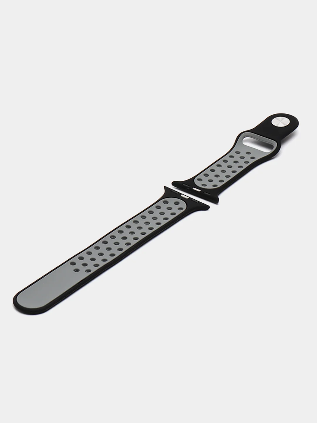 Серый меланж силиконовый ремешок для Apple Watch, перфорированный