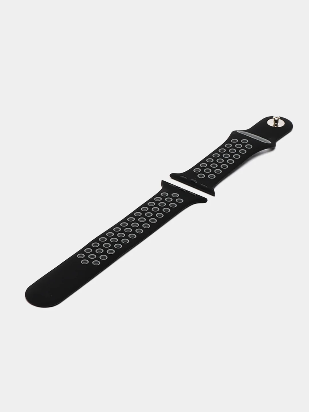 Серый меланж силиконовый ремешок для Apple Watch, перфорированный