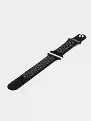 Серый меланж силиконовый ремешок для Apple Watch, перфорированный