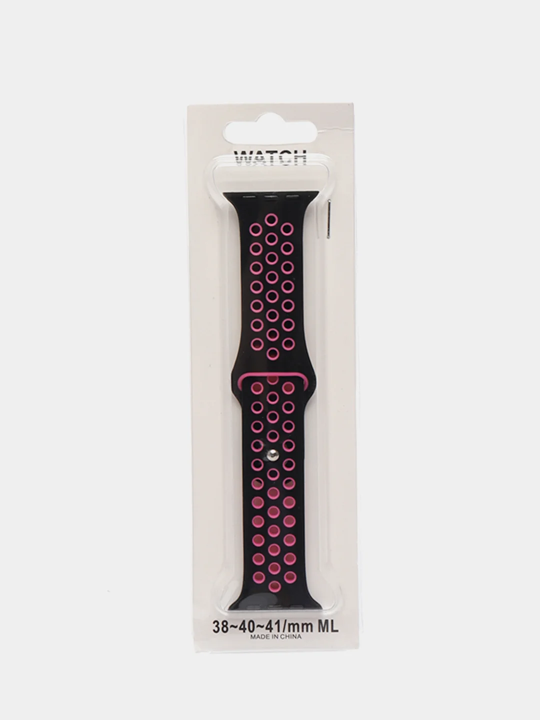 Розовый силиконовый ремешок для Apple Watch, перфорированный