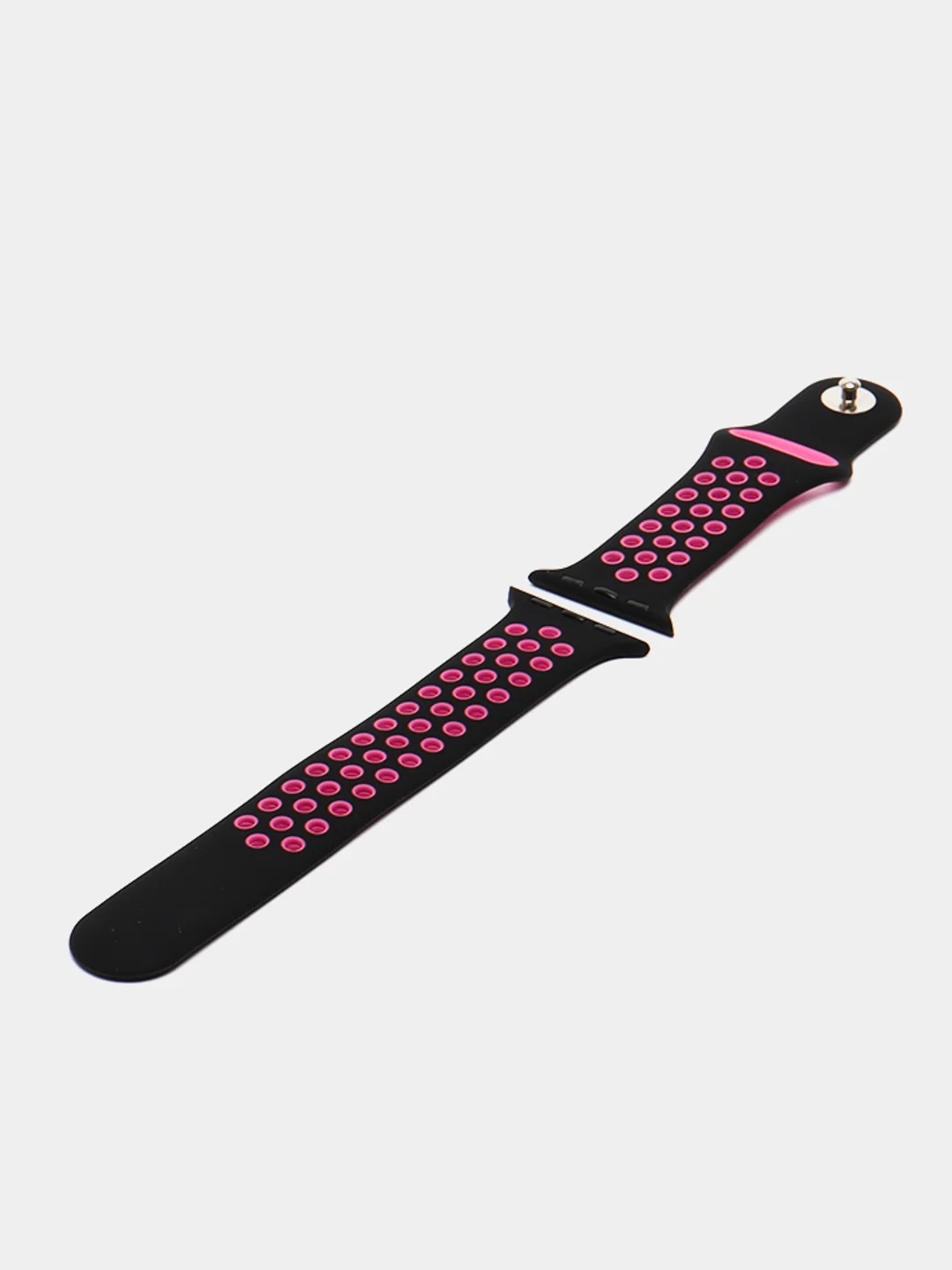 Розовый силиконовый ремешок для Apple Watch, перфорированный