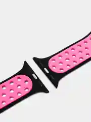 Розовый силиконовый ремешок для Apple Watch, перфорированный