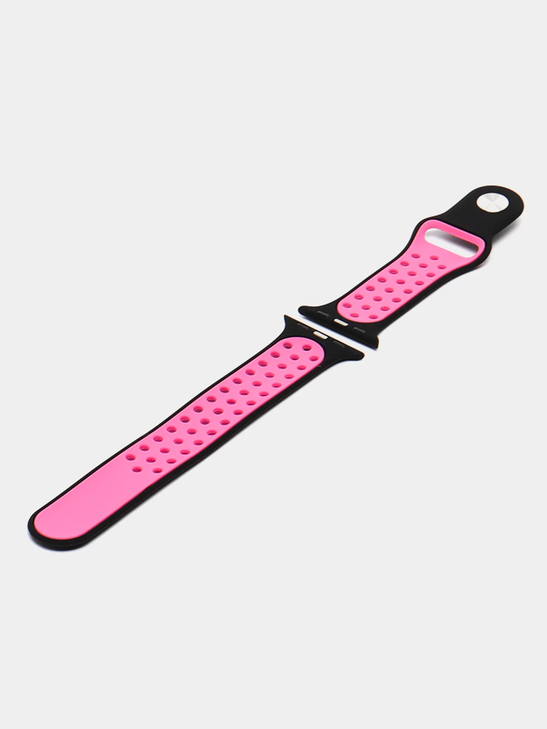 Розовый силиконовый ремешок для Apple Watch, перфорированный