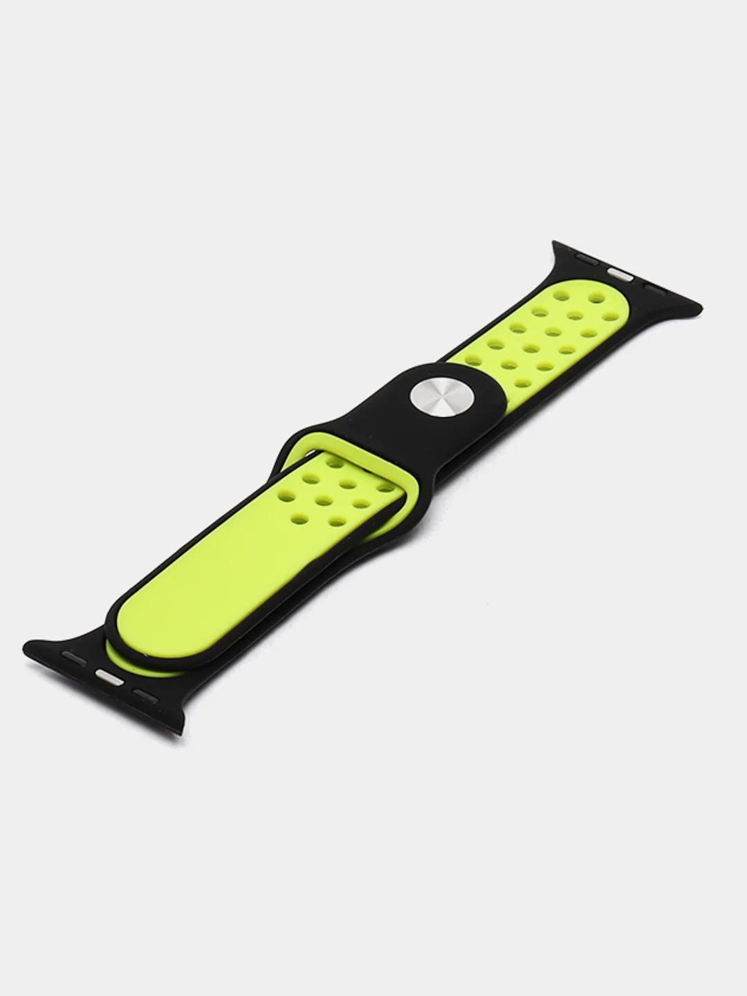 Зеленый силиконовый ремешок для Apple Watch, перфорированный