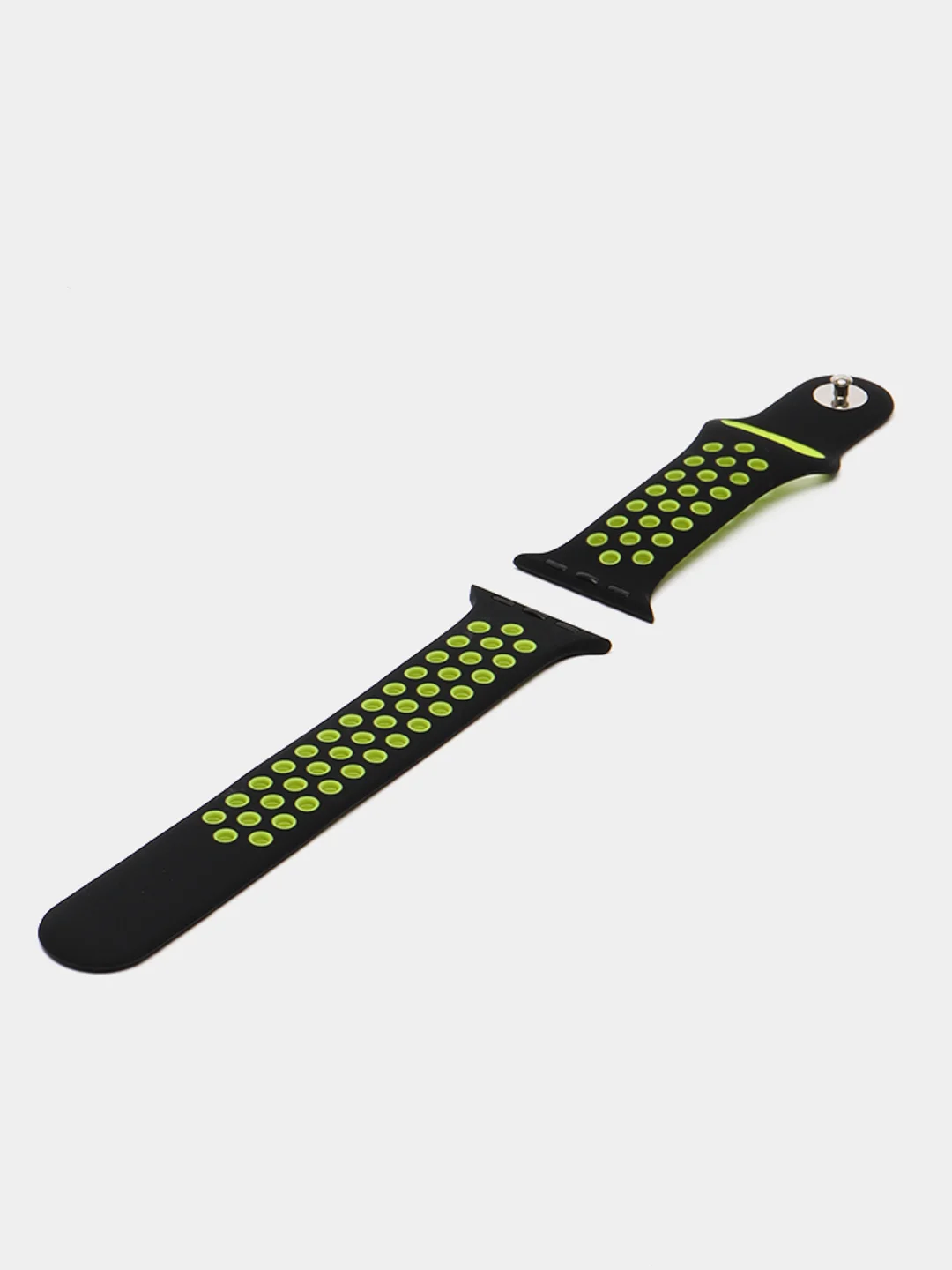 Зеленый силиконовый ремешок для Apple Watch, перфорированный