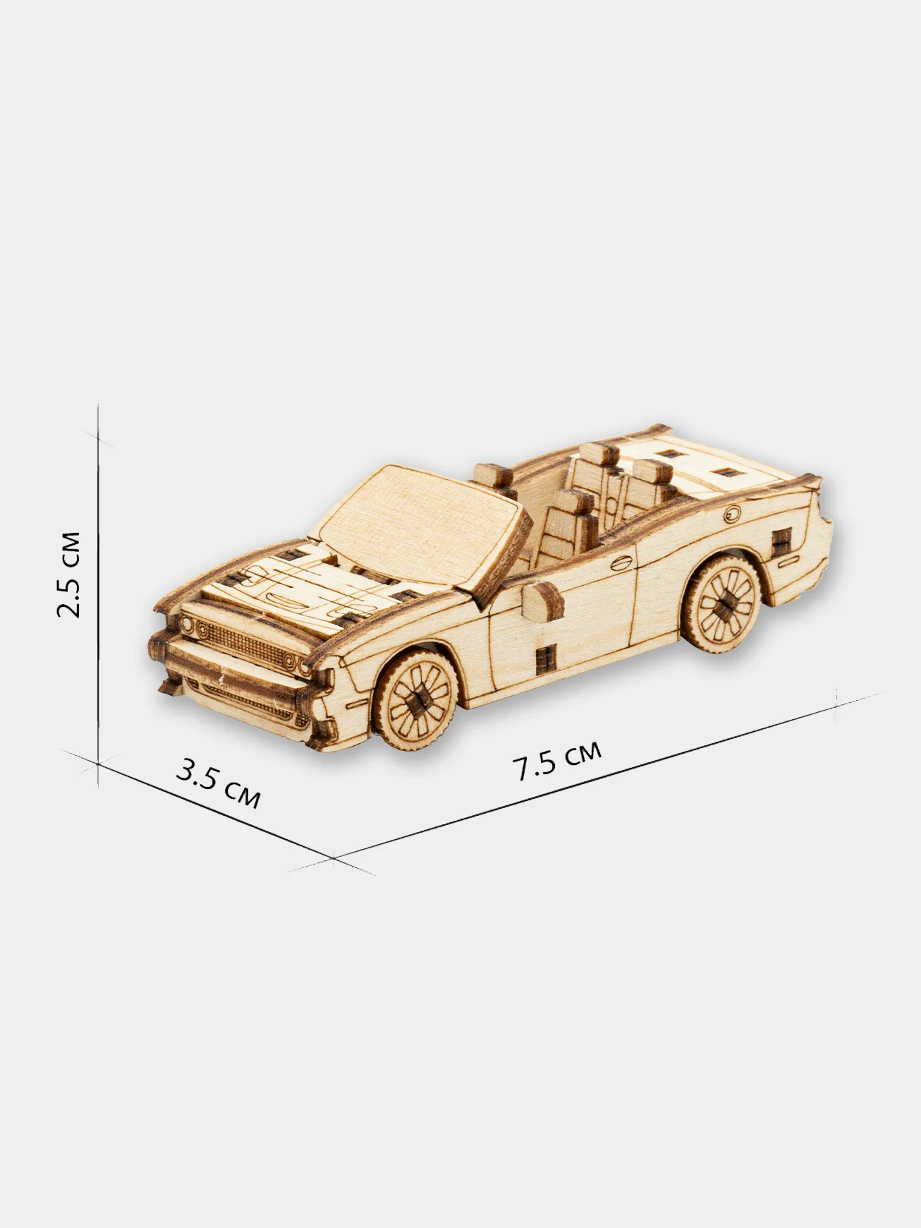 Деревянный конструктор UNIWOOD UNIT Кабриолет / Сборная модель Dodge Challenger / Додж