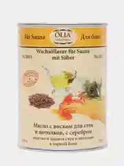 Масло с воском OLIA №2015, для стен и потолков в бане, с серебром