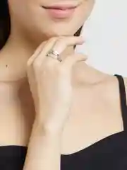 Серый меланж кольцо Good Luck, регулируемое