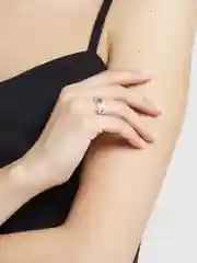 Серый меланж кольцо Good Luck, регулируемое